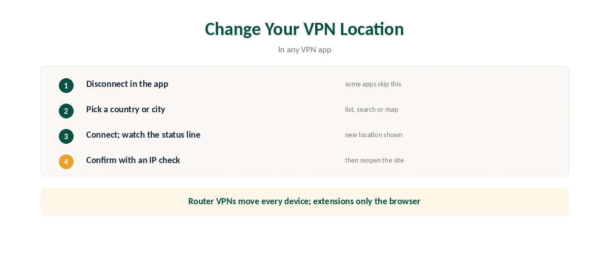 How to change your VPN location in five steps