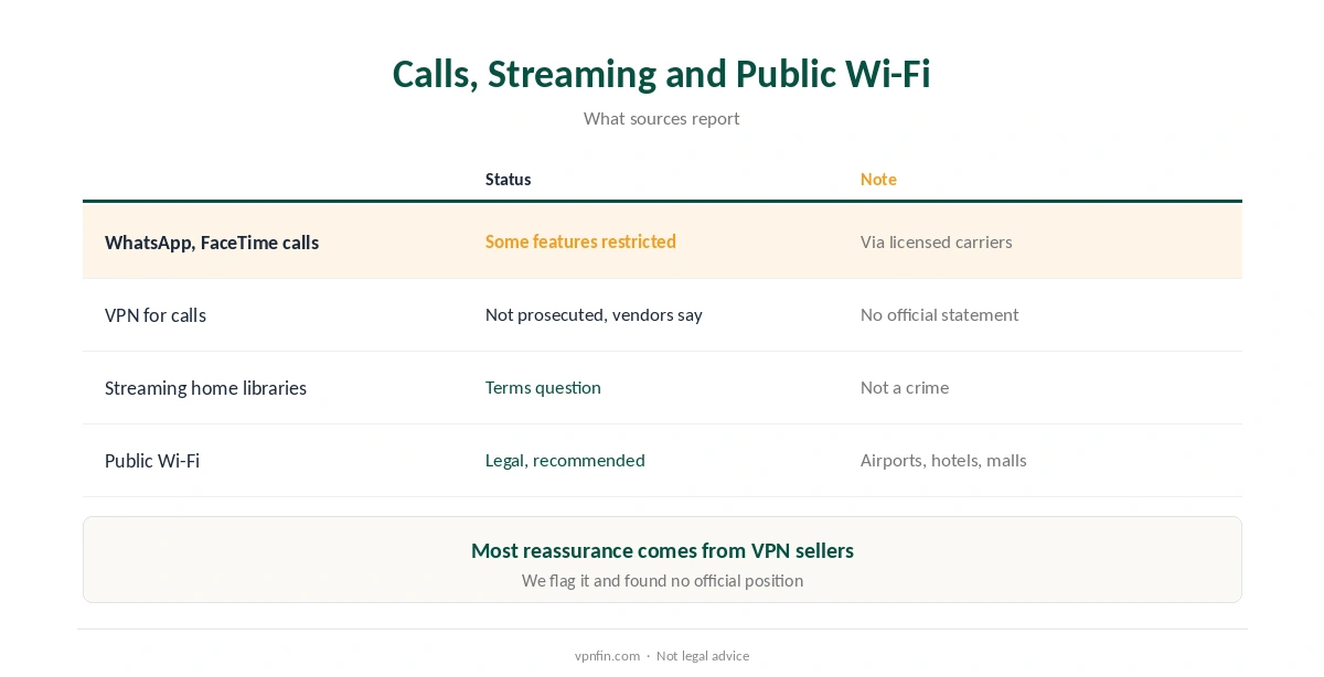 Is a VPN legal in Qatar for calls, streaming and public Wi-Fi: what sources report