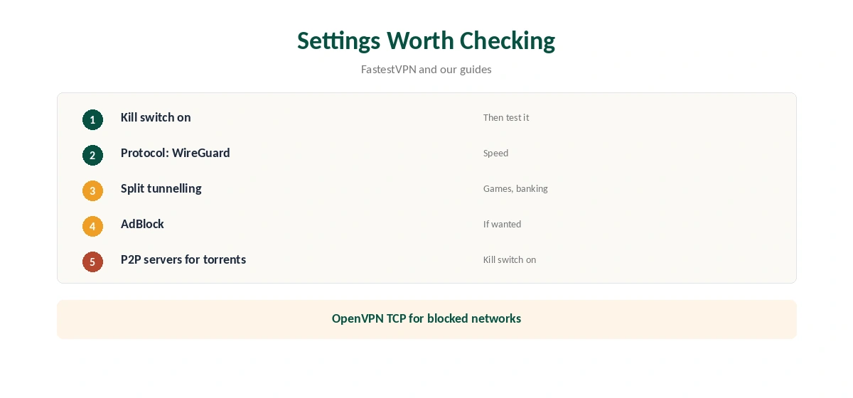 FastestVPN Windows: settings worth checking