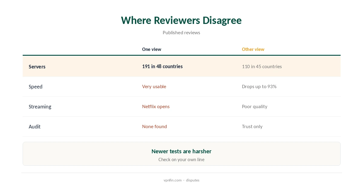 hidemy.name VPN review: where reviewers disagree on servers and speed