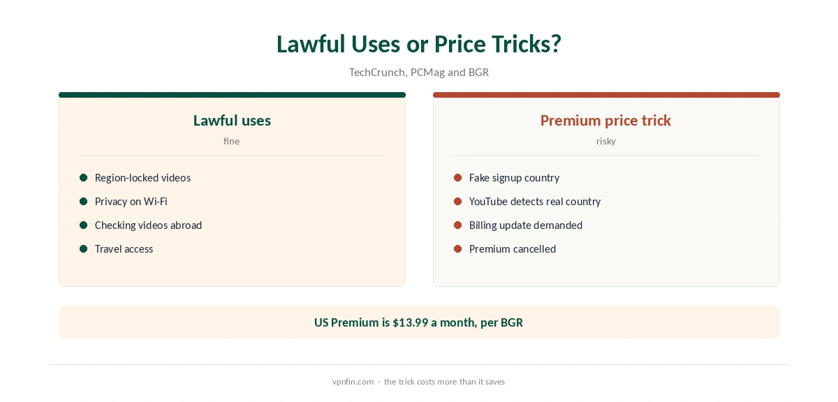 PureVPN YouTube: lawful uses compared with Premium price tricks