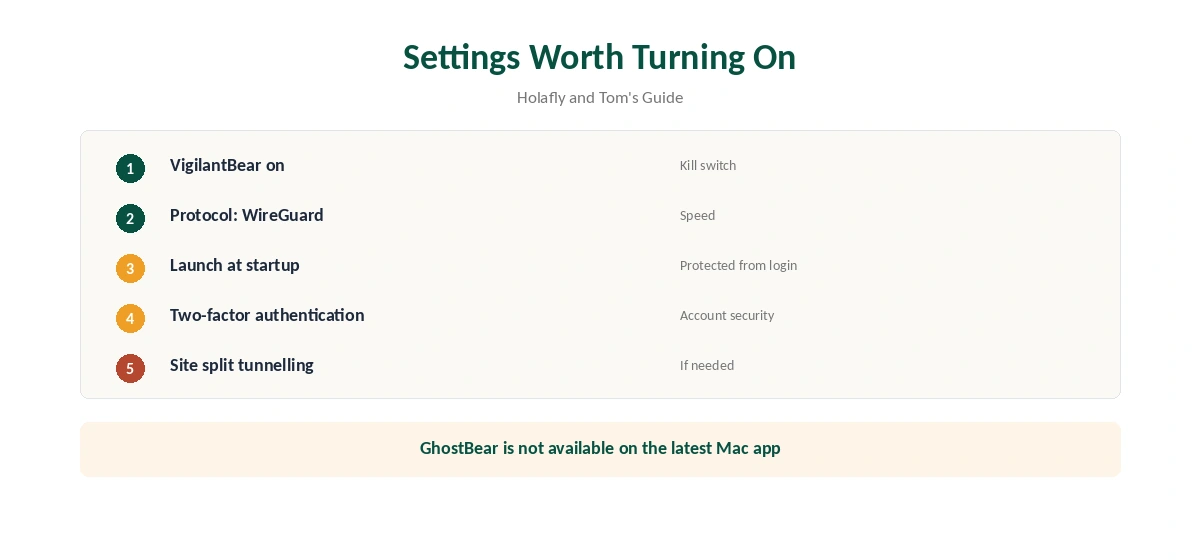 TunnelBear Mac: settings worth turning on
