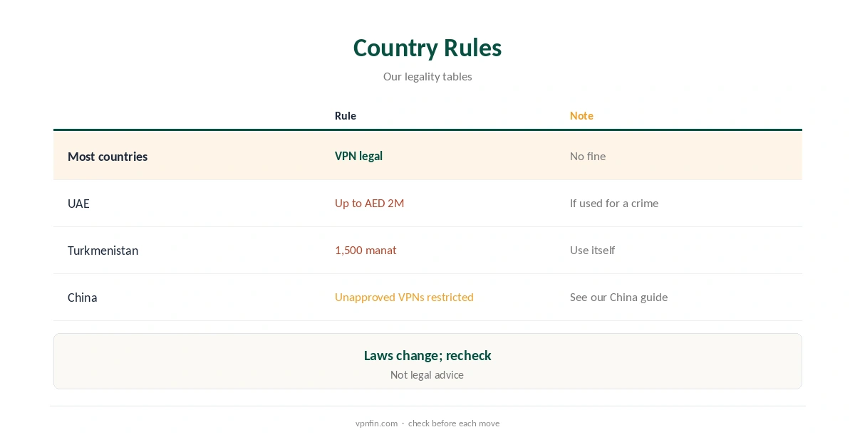 VPN for digital nomads: country rules compared